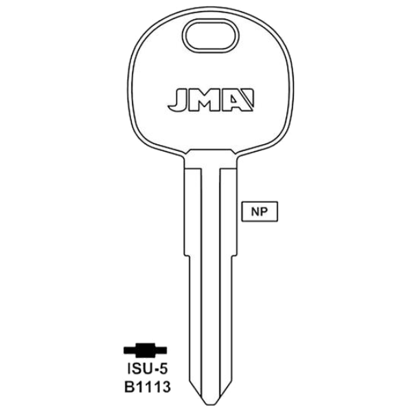 JMA X275 B113 ISUZU AUTO METAL KEY BLANK