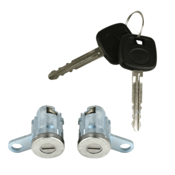 1995-2004 Toyota Tacoma Door Lock Cylinder Set Kit with Keys Front Pair (K4L)