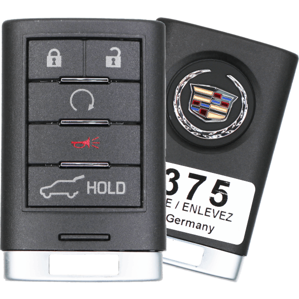 2010-2014-Cadillac-SRX-5-Button-Smart-Key-Proximity-Fcc-NBG009768T-Pn-22865375-1-1.png 2010-2015 Cadillac 5-Button Smart Key Fob FCC NBG009768T Part number 22865375 20984227 13502537 (OEM) - Image 1