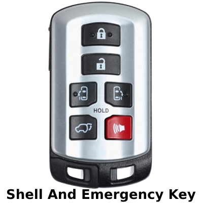 2011-2020 Toyota Sienna 6 Button Proximity Smart Key Shell For Fcc HYQ14ADR Pn 89904-08010