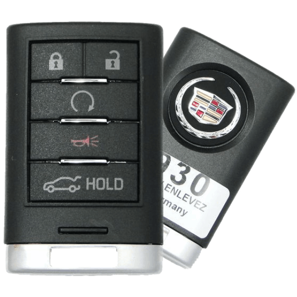 2013-2015 Cadillac 5-Button Smart Key Fob FCC NBG009768T Part number 22856930 (OEM)
