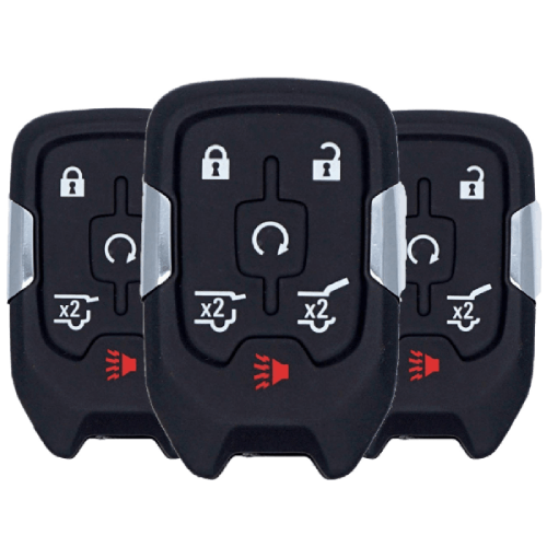 2015-2020 Chevrolet GMC 6-Button Smart Key Fob FCC HYQ1AA Part number 13508278 Pack Of 3 (AFTERMARKET)
