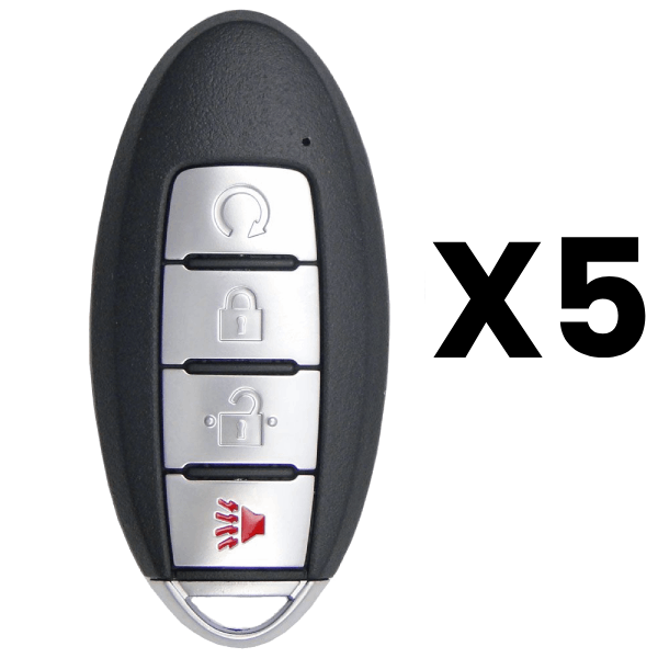 2019-2021 Nissan 4-Button Smart Key Fob FCC KR5TXN7 Part number 285E3-9UF5A 285E3-9UF5B Pack Of 5 (AFTERMARKET)