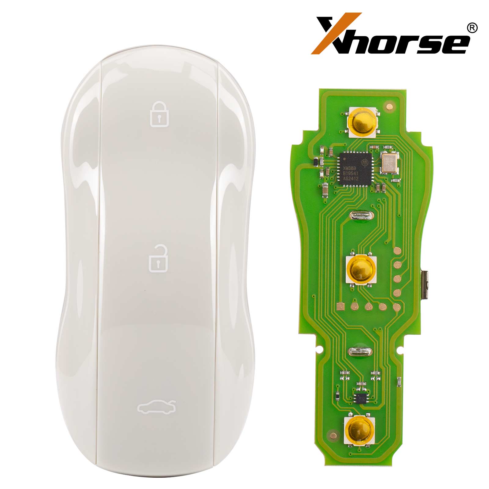 24122417350344348658-1.jpg Xhorse XSSC05EN Universal XM38 Smart Remote Key 3 Buttons Marble Grey Supercar Style - Image 1