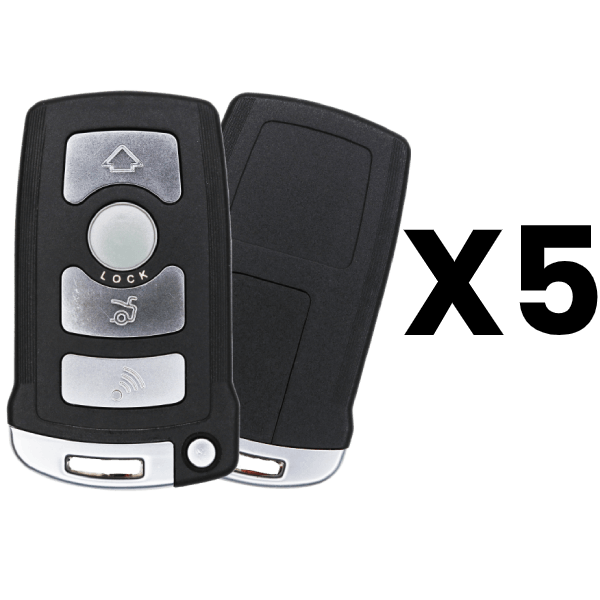 2002-2008 BMW 4-Button Smart Key Fob FCC LX8766S Part number 2911A 12133 Pack Of 5 (AFTERMARKET)