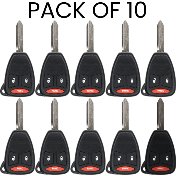 3 Button Remote Head Key For Dodge Mitsubishi Fcc KOBDT04A Pack Of 10