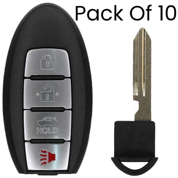 2007-2018 Nissan Infiniti 4-Button Smart Key Fob FCC KR55WK49622 Part number 285E3-JA05A Pack Of 10 (AFTERMARKET)
