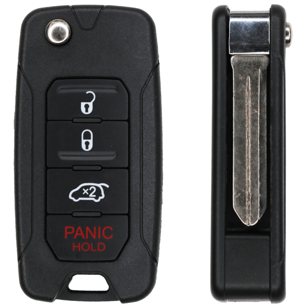 4 Button Remote Flip Key For Chrysler Dodge Jeep Fcc OHT692427AA