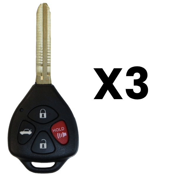 4 Button Remote Head Key For Toyota HYQ12BBY H Chip Pack Of 3