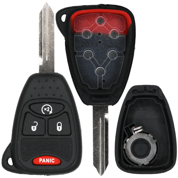 4 Button Remote Head Key Shell For Jeep Wrangler