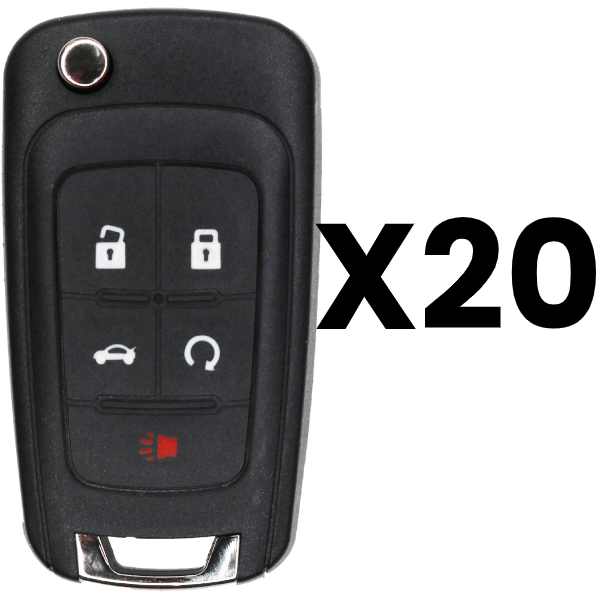 5 Button Remote Flip Key For GM Fcc OHT01060512 Pn 5924369 Pack Of 20