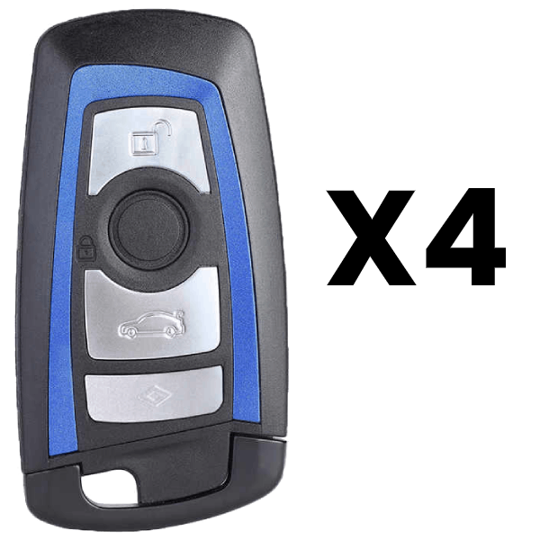 2013-2018 BMW 4-Button Smart Key Fob FCC YGOHUF5767 433 MHZ Fem Pack Of 4 (AFTERMARKET)