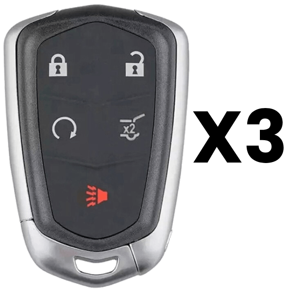2015-2019 Cadillac Smart Key Fob FCC HYQ2AB Part number 13580800 13598528 Pack Of 3 (AFTERMARKET)