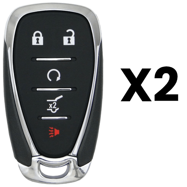 2018-2020 Chevrolet 5-Button Smart Key Fob FCC HYQ4EA Part number 13584514 Pack Of 2 (AFTERMARKET)