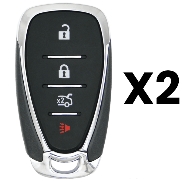 2016-2020 Chevrolet 4-Button Smart Key Fob FCC HYQ4AA Part number 13529661 13508770 Pack Of 2 (AFTERMARKET)