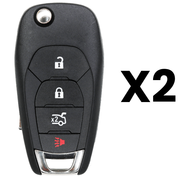 Chevrolet Cruze 4 Button Flip Key Fcc LXP-T004  Pn 13514135 433Mhz Pack Of 2