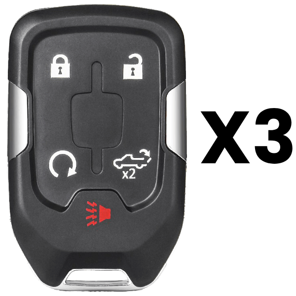 2019-2021 Chevrolet GMC 5-Button Smart Key Fob FCC HYQ1EA Part number 13508398 13529632 13591396 Pack Of 3 (AFTERMARKET)