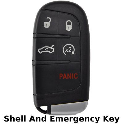 Dodge Chrysler Jeep 5 Button Smart Key Shell For M3N40821302