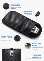 Faraday Pouch for Car Keys, Faraday Bag, Car RFID Signal Blocking Holder, Key Fob Protector, Key fob cage Block Signal Anti-Theft Fob Case 6 X 3.75 Inch (K4L) - Image 2