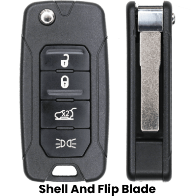 Fiat 500 Jeep Renegade 4 Button Remote Flip Key Shell For Fcc 2ADFTFI5AM433TX (K4L)