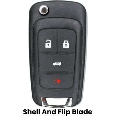 GM 4 Button Remote Flip Key Shell For Fcc OHT01060512 Pn 13504200 (K4L)