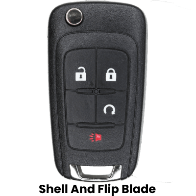 GM 4 Button Remote Flip Key Shell For Fcc OHT01060512 Pn 20873622 (K4L)