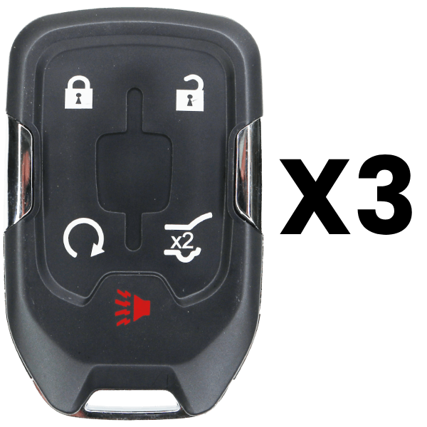 2015-2020 GMC 5-Button Smart Key Fob FCC HYQ1AA Part number 13584502 Pack Of 3 (AFTERMARKET)