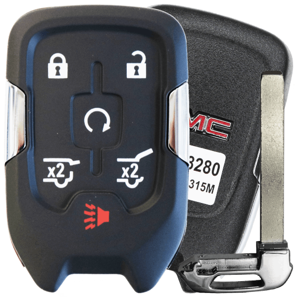 GMC-6-Button-Proximity-Smart-Key-Fcc-HYQ1AA-Pn-13580804-13508280-1.png 2015-2019 Chevrolet GMC 6-Button Smart Key Fob FCC HYQ1AA Part number 13580804 13508280 (OEM) - Image 1