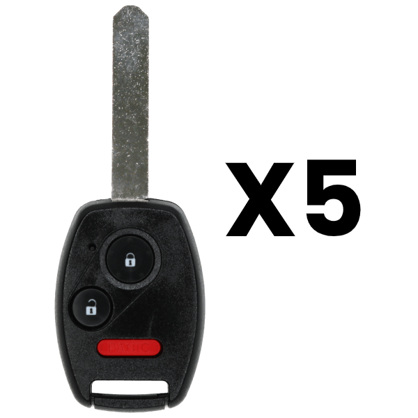 Honda 3 Button Remote Head Key Fcc OUCG8D-380H-A Chip 46 Chip Pn 35111-SHJ-305 Pack Of 5
