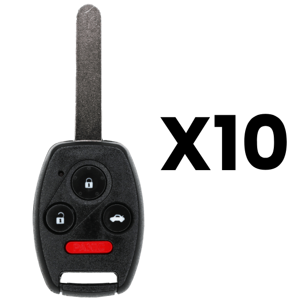 Honda 4 Button Remote Head Key Fcc KR55WK49308 Pn 35118-TA0-A00 Pack Of 10 (K4L)