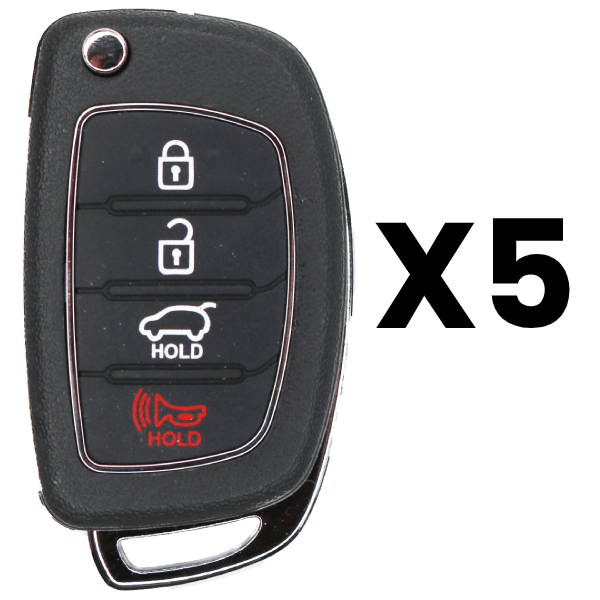Hyundai Sonata 4 Button Flip Key Fcc TQ8-RKE-4F16  Pn 95430-C1010 Pack Of 5