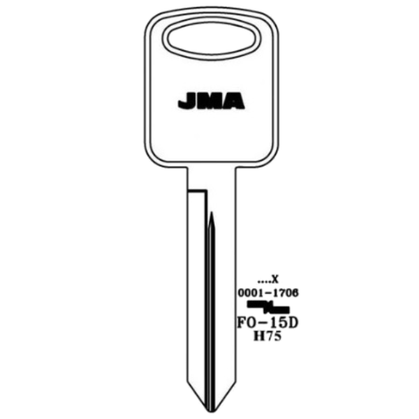 JMA H75Ford Lincoln 1196FD Mechanical Key FO-15DE