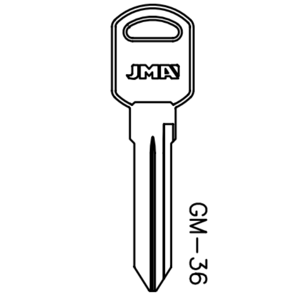 JMA GM B92 / P1109 Blank Key GM-36