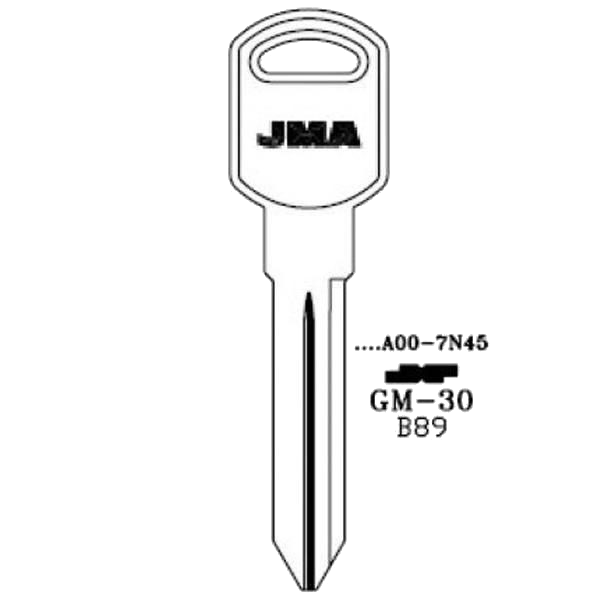 JMA GM Double Sided 10 Cut Key Blank GM-30 B89