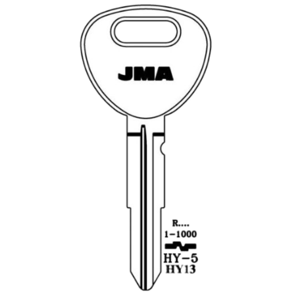 JMA Hyundai Double Sided 8 Cut Key Blank HY-5 HY13
