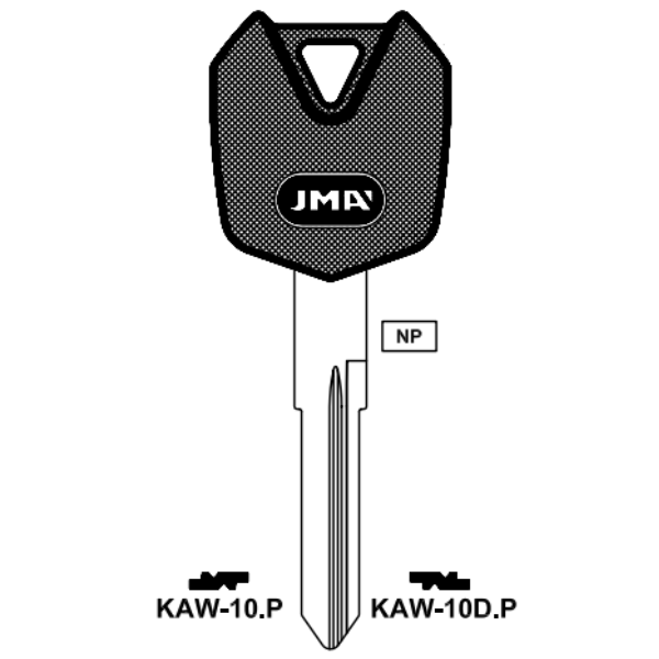 JMA Kawasaki Motorcycle Key Plastic Head KAW-10.P