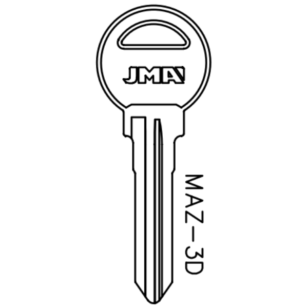 JMA Mazda MZ13 / X131 / X207 Blank Key MAZ-3D