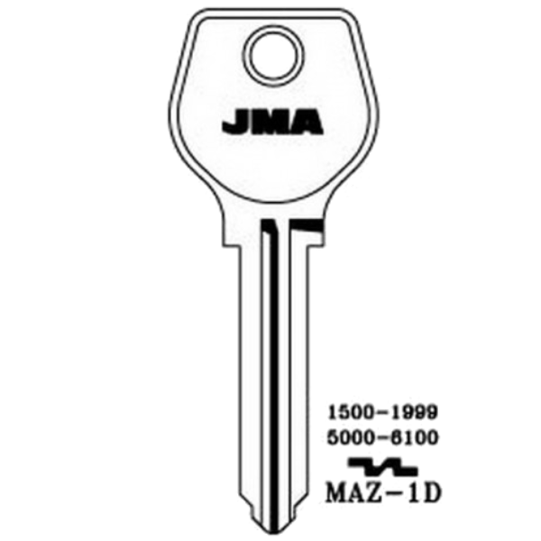 JMA Mazda MZ5 / X3 / X5 Blank Key MAZ-1D