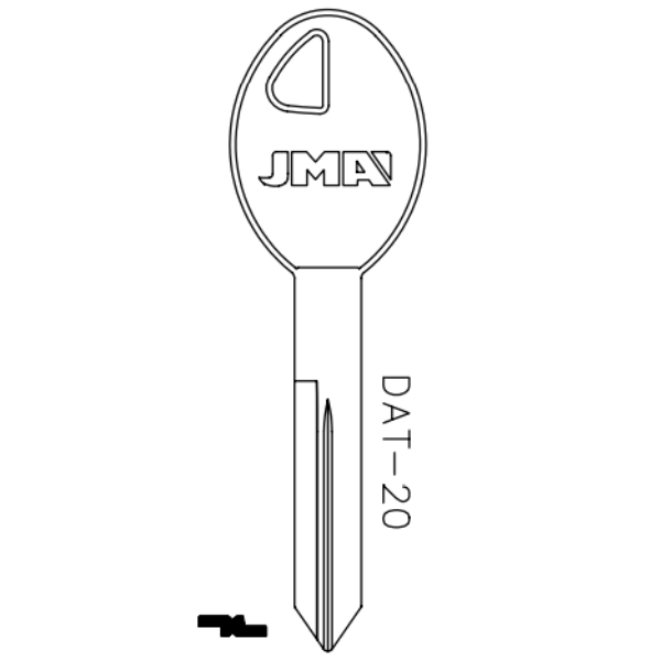 JMA Nissan DA37 / X242 / X247 Blank Key DAT-20