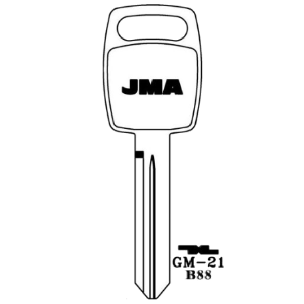 JMA Saturn Key Blank GM-21 P1108 B88