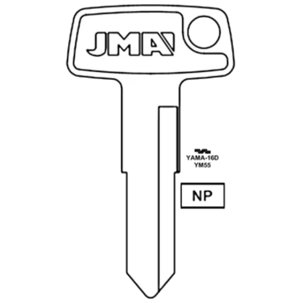 JMA Yamaha YM55 X111 Motorcycle Key YAMA-16D