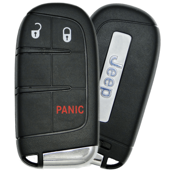 Jeep-Compass-3-Button-Proximity-Smart-Key-Fcc-M3N-40821302-Pn-68250335-AB-1.png 2017-2025 Jeep 3-Button Smart Key Fob FCC M3N-40821302 M3N40821302 Part number 68250335 68250335AB 68250335AA 68417820AA 68417820AB (OEM) - Image 1