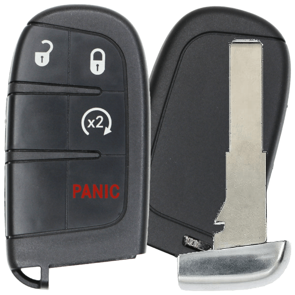 Key Shell For Jeep Fiat 4 Button Proximity Remote