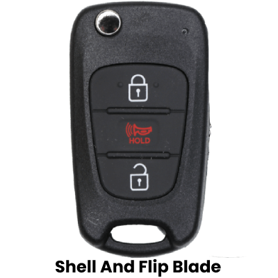Kia 3 Button Remote Flip Key Shell (K4L)