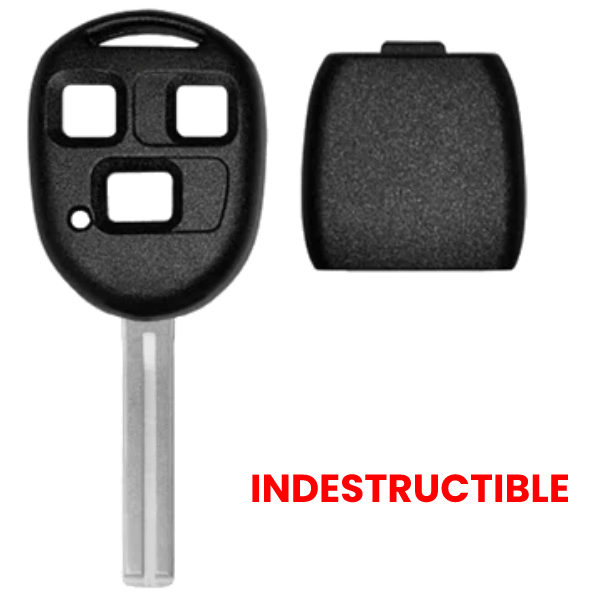 Lexus 1998-2008 INDESTRUCTIBLE 3 Button Remote Head Key Shell TOY48 (K4L)