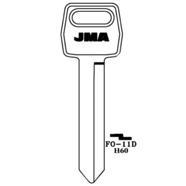 JMA Ford 10 Cut Blank Key FO-11D H60