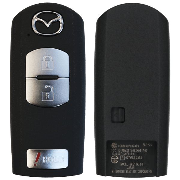 2010-2013 Mazda 3-Button Smart Key Fob FCC WAZX1T768SKE11A03 Part number BCY1-67-5RY (OEM)