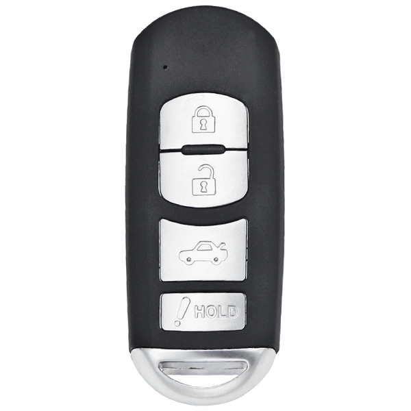 Mazda-4-Button-Proximity-Remote-Smart-Key-Fcc-WAZSKE13D01-Pn-GJR9-67-5DY-K4L-1.png 2014-2019 Mazda 4-Button Smart Key Fob FCC WAZSKE13D01 Part number GJY9-67-5DY GJY9-67-5RY (AFTERMARKET) - Image 1
