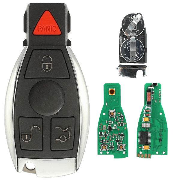 Mercedes Benz Fobik Remote Key Fcc IYZ-3312 With 2 Batteries (K4L)
