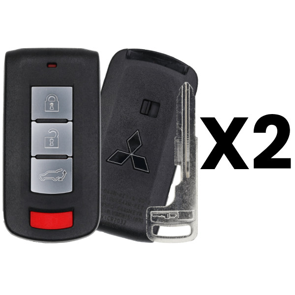 2014-2020 Mitsubishi 4-Button Smart Key Fob FCC OUC644M-KEY-N Part number 8637A817 Pack Of 2 (OEM)